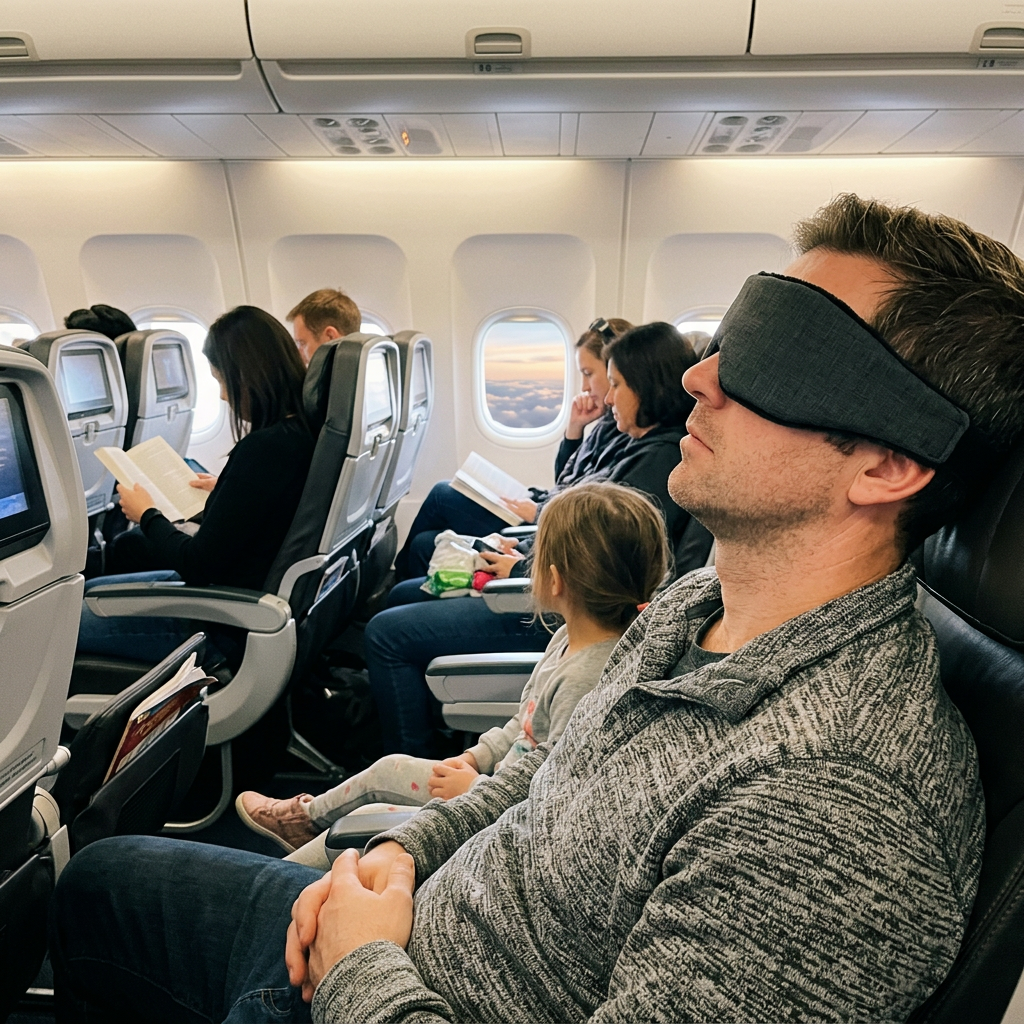3D Sleep Mask — Contoured Travel Eye Mask for Total Darkness