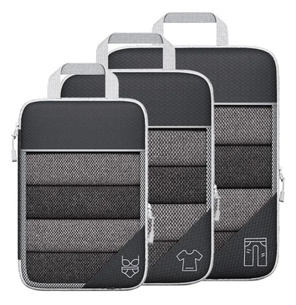Travel Compression Bag Set — Packing Organizers with Shoe Bag