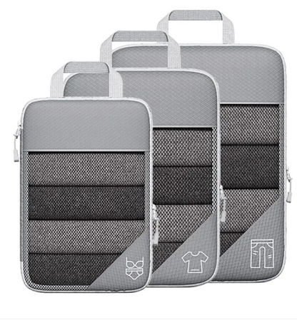 Travel Compression Bag Set — Packing Organizers with Shoe Bag